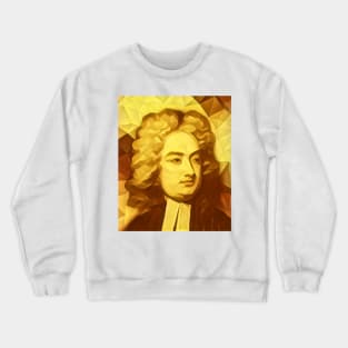 Jonathan Swift Golden Portrait | Jonathan Swift Artwork 9 Crewneck Sweatshirt